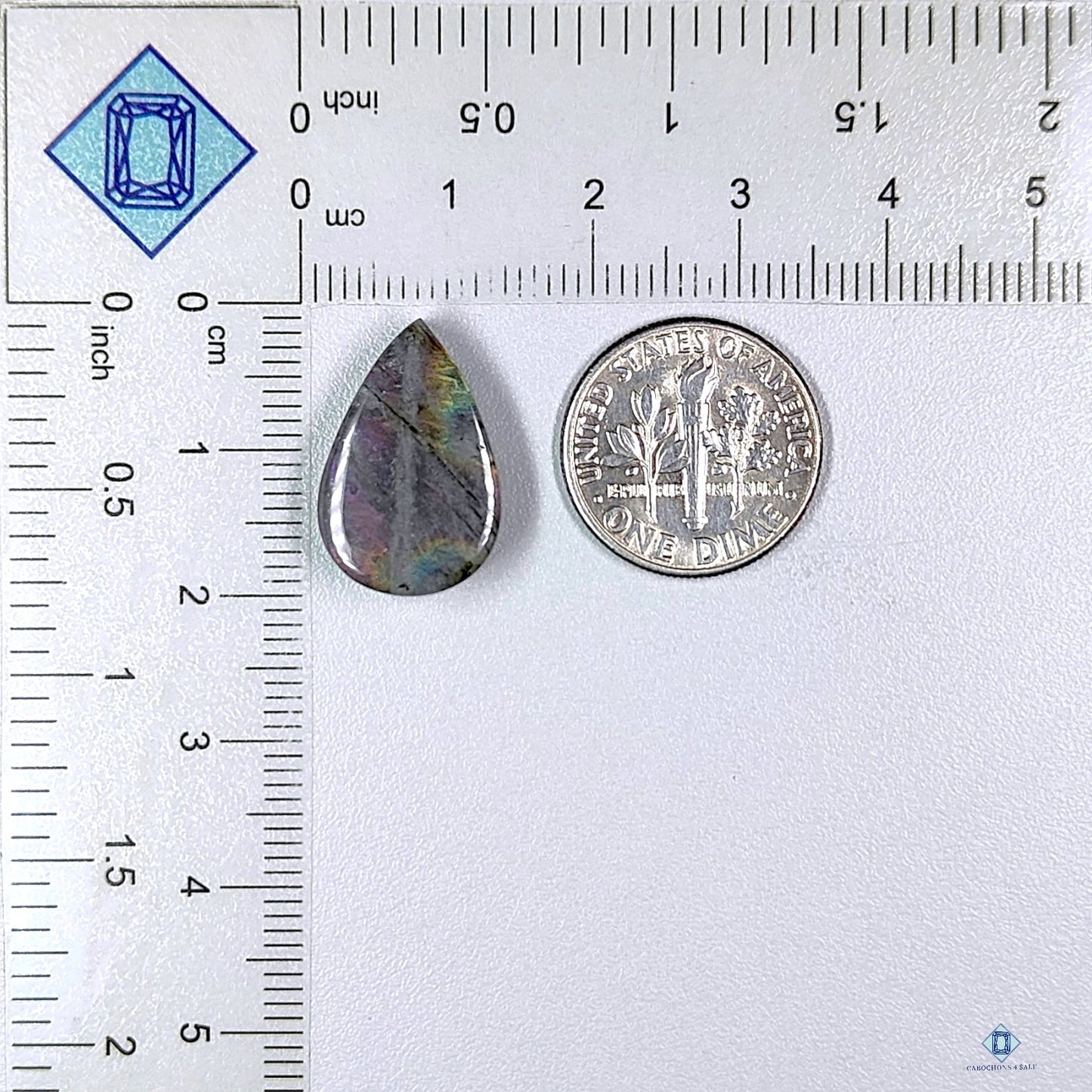 Purple Labradorite Pear Cabochons