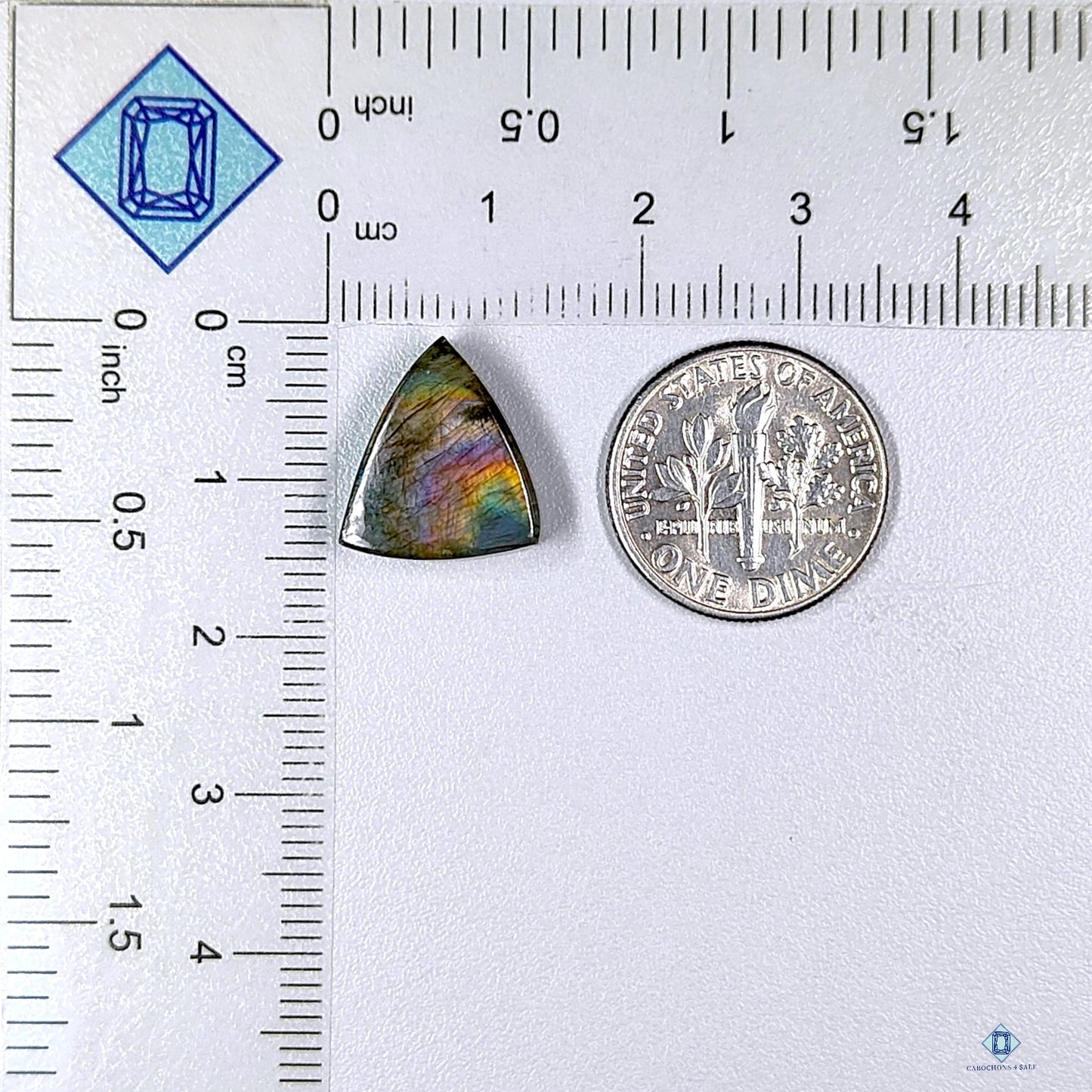 Purple Labradorite Triangle Cabochons