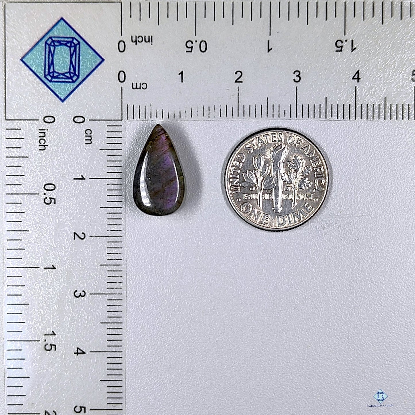 Purple Labradorite Pear Cabochons