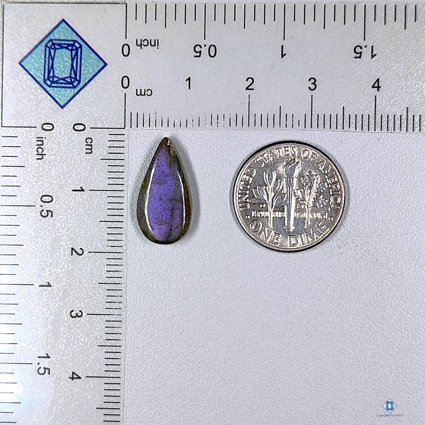 Purple Labradorite Pear Cabochons