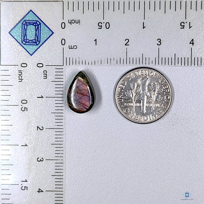 Purple Labradorite Pear Cabochons