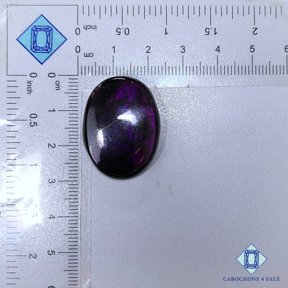 Cabujones ovalados de purpurita natural de 29 x 21 x 7 mm de Namibia, disponibles para la venta.