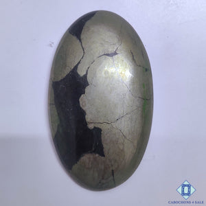 Pyrite Oval Cabochons 47x28x7mm
