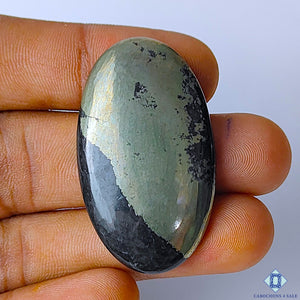 Pyrite Oval Druzy 43x25x5mm