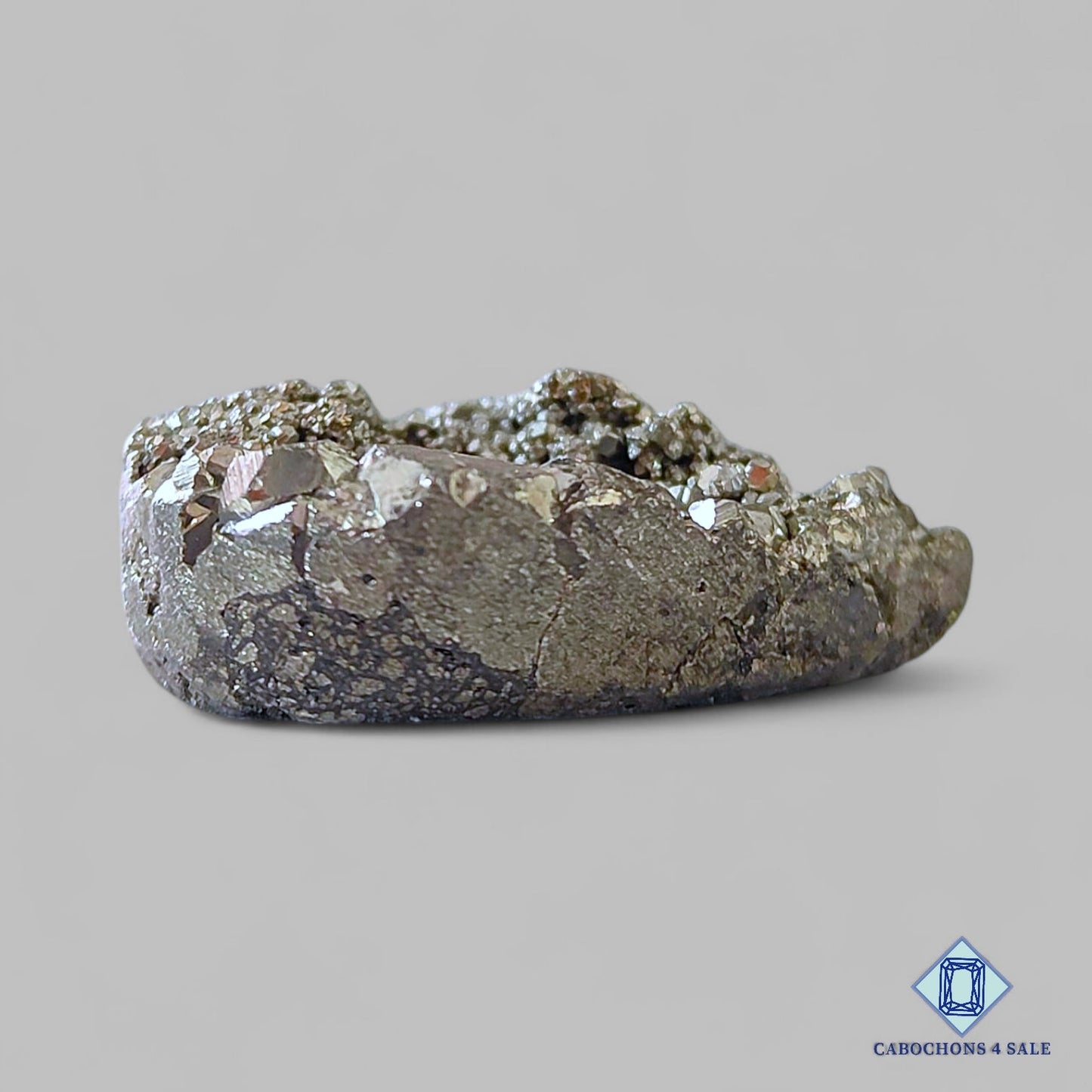 Natural Pyrite Gemstone  Pear Druzy 27*27*9mm from Peru available for sale