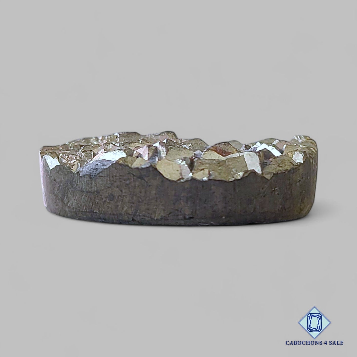 Natural Pyrite Gemstone  Oval Druzy 28*21*7mm from Peru available for sale