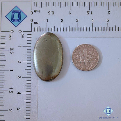 Natural Pyrite Gemstone  Oval Cabochons 32*20*5mm from Peru available for sale