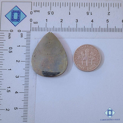 Natural Pyrite Gemstone  Pear Cabochons 30*23*3mm from Peru available for sale