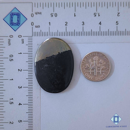 Natural Pyrite Gemstone  Oval Cabochons 33*24*4mm from Peru available for sale