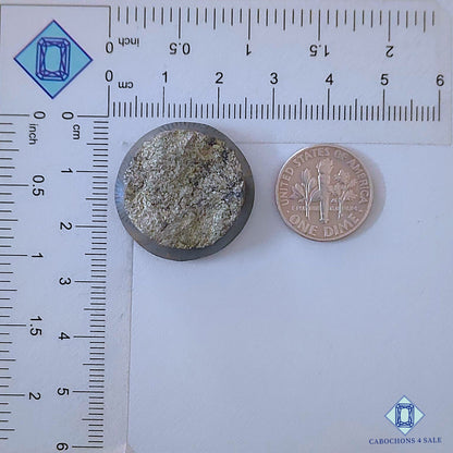 Natural Pyrite Gemstone  Round Druzy 25*6mm from Peru available for sale
