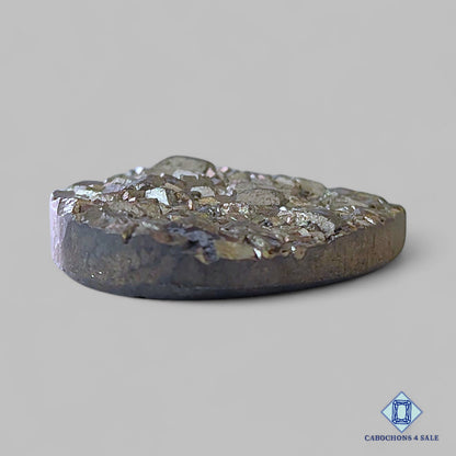 Natural Pyrite Gemstone  Pear Druzy 27*26*6mm from Peru available for sale