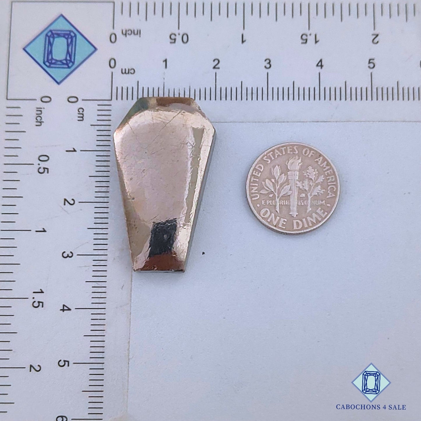 Natural Pyrite Gemstone  Fancy Cabochons 33*19*6mm from Peru  available for sale