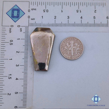 Cabujones de pirita natural de 33 x 19 x 5 mm, de Perú, disponibles para la venta.