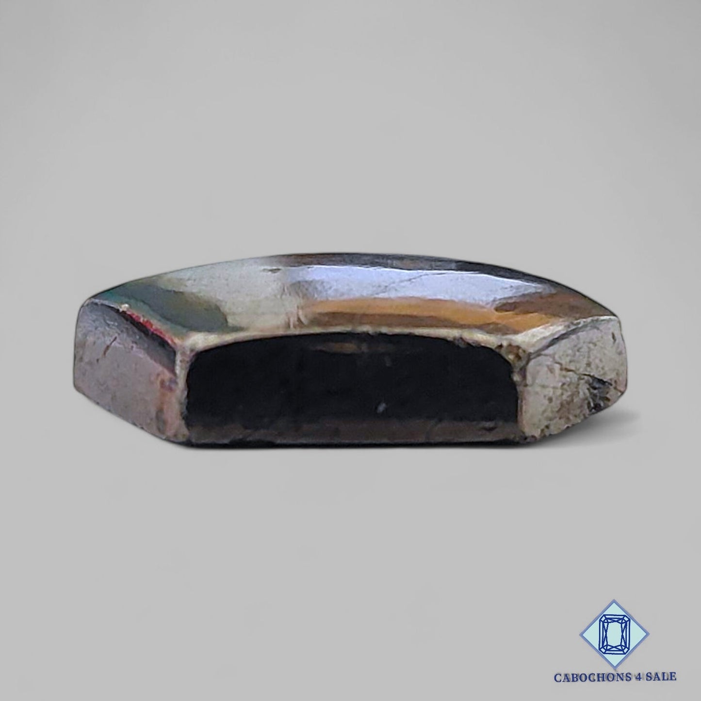 Cabujones hexagonales de pirita natural de 20 x 17 x 5 mm, de Perú, disponibles para la venta.