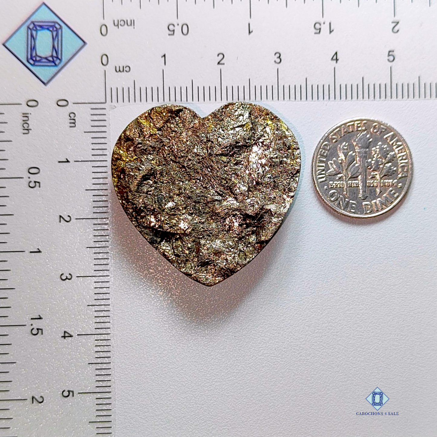 Pyrite-Heart-Druzy