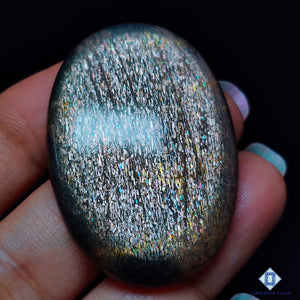 Rainbow Lattice Sunstone Oval Cabochons 41*29*7mm