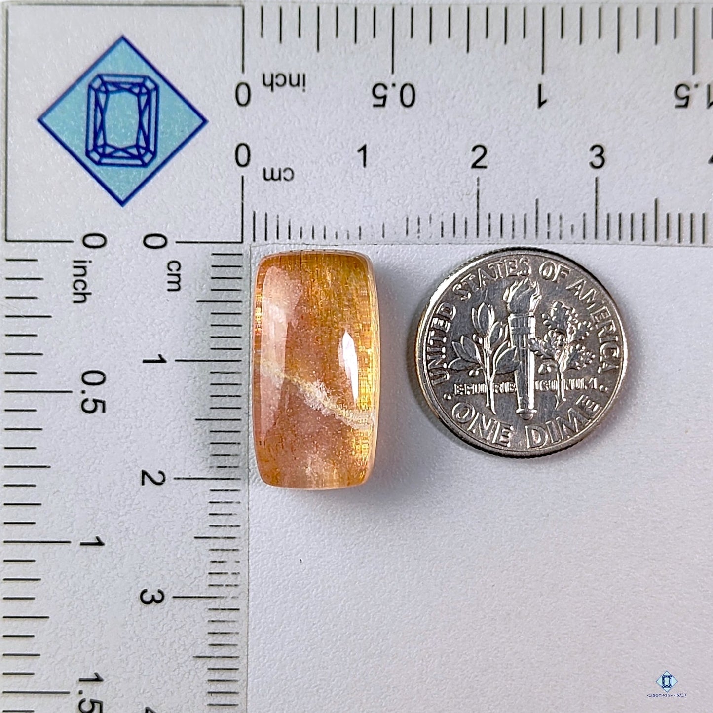 Rainbow Lattice Sunstone +  Crystal Quartz Doublets Rectangle Doublets