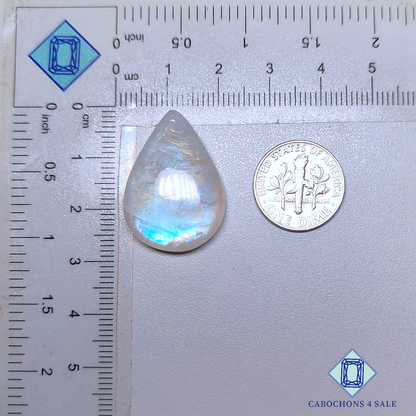 Rainbow Moonstone Pear Cabochons