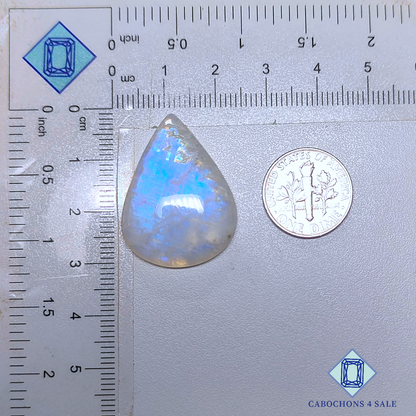 Rainbow Moonstone Pear Cabochons