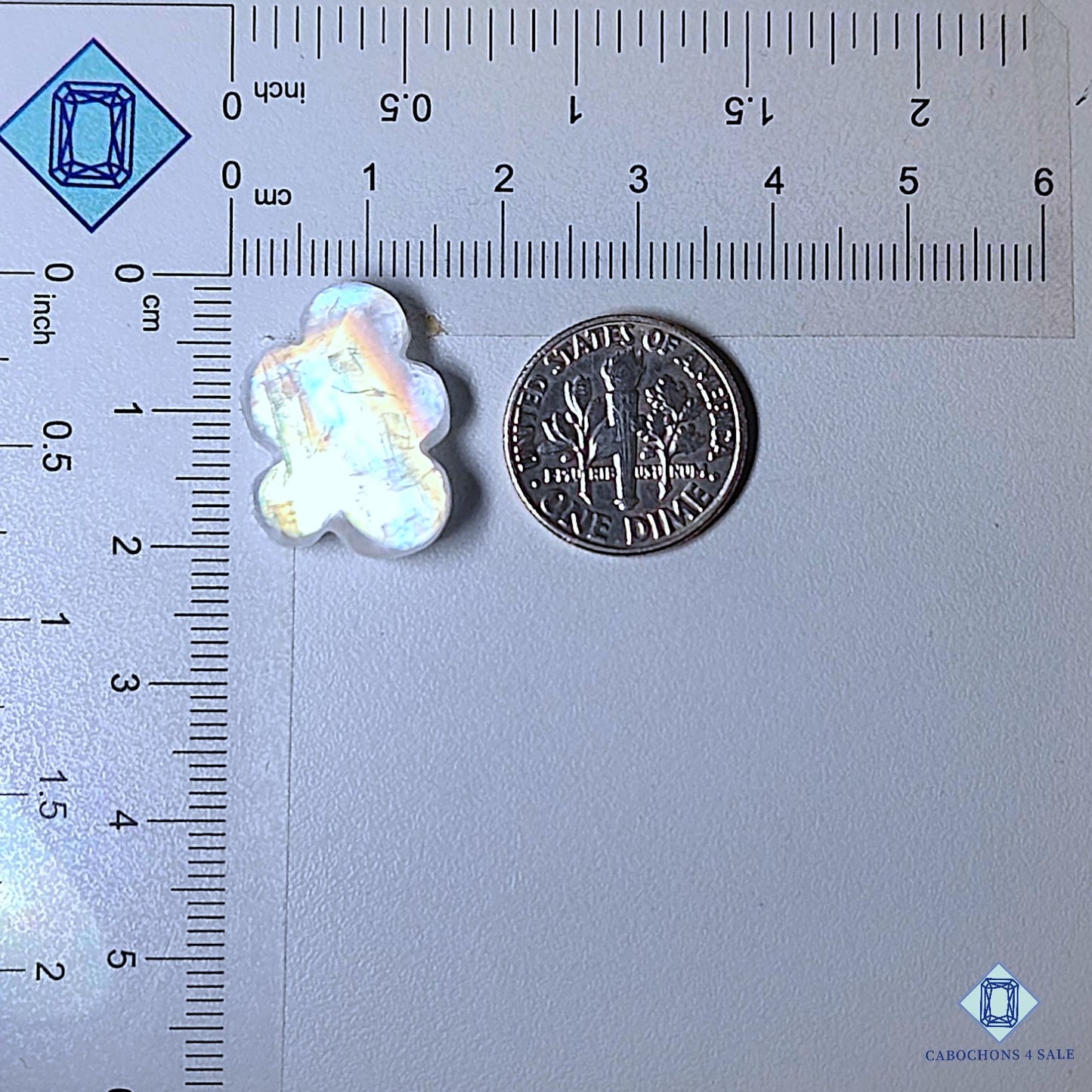 Natural Rainbow Moonstone Gemstone  Fancy Carvings 20*15*6mm from India available for sale