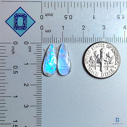 Rainbow Moonstone Pear Pairs