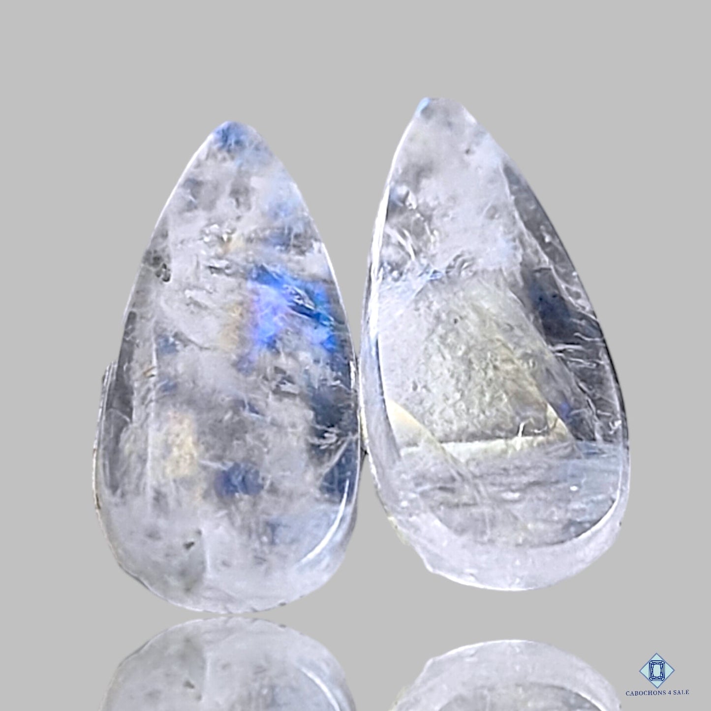 Rainbow Moonstone Pear Pairs