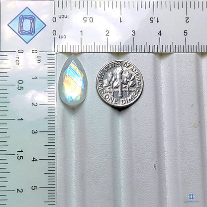 Rainbow Moonstone Pear All Cuts