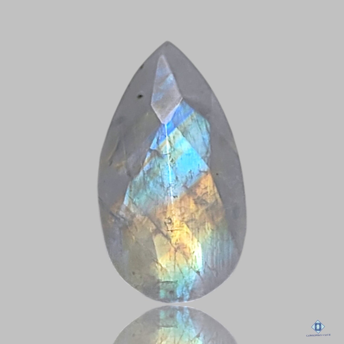 Rainbow Moonstone Pear All Cuts