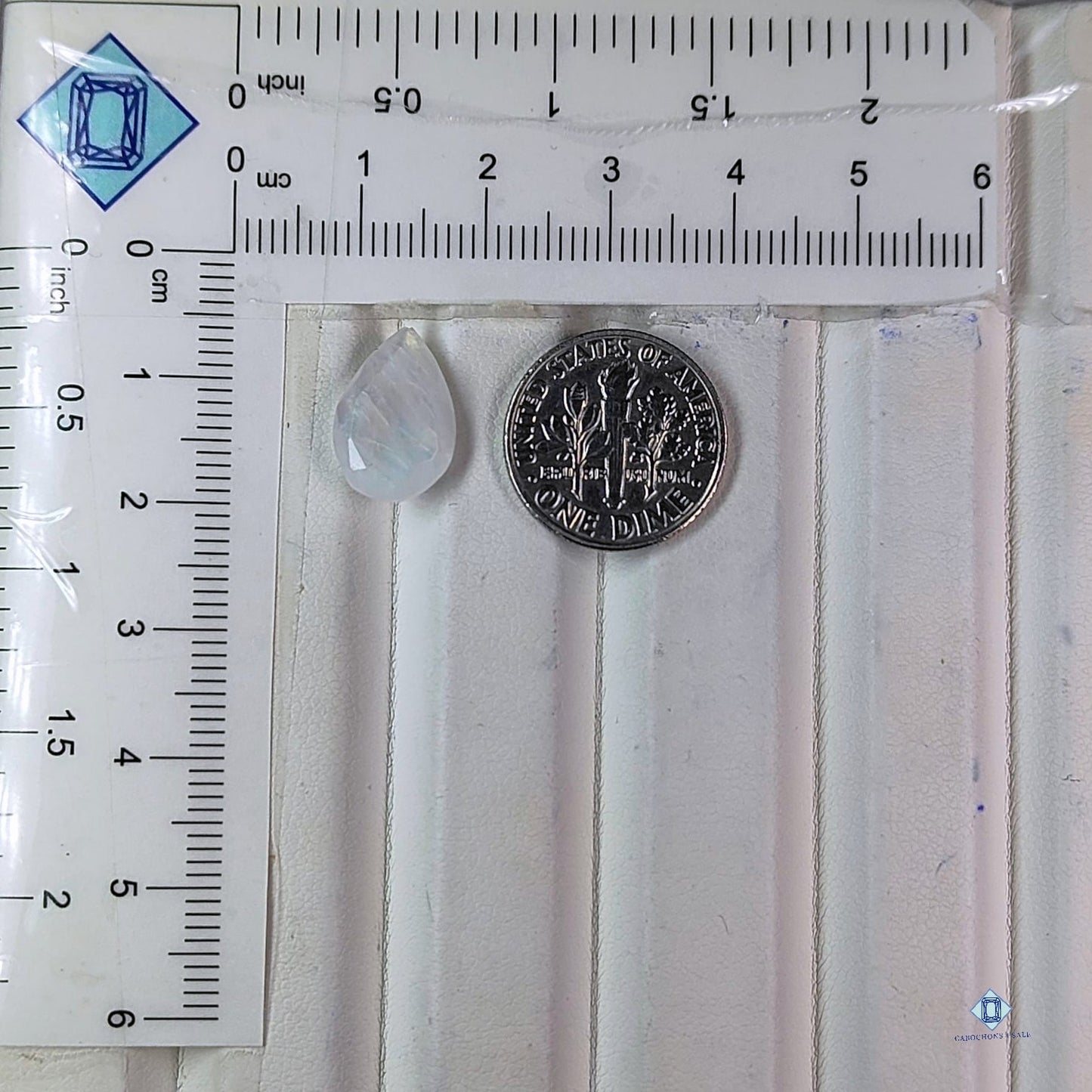 Rainbow Moonstone Pear All Cuts