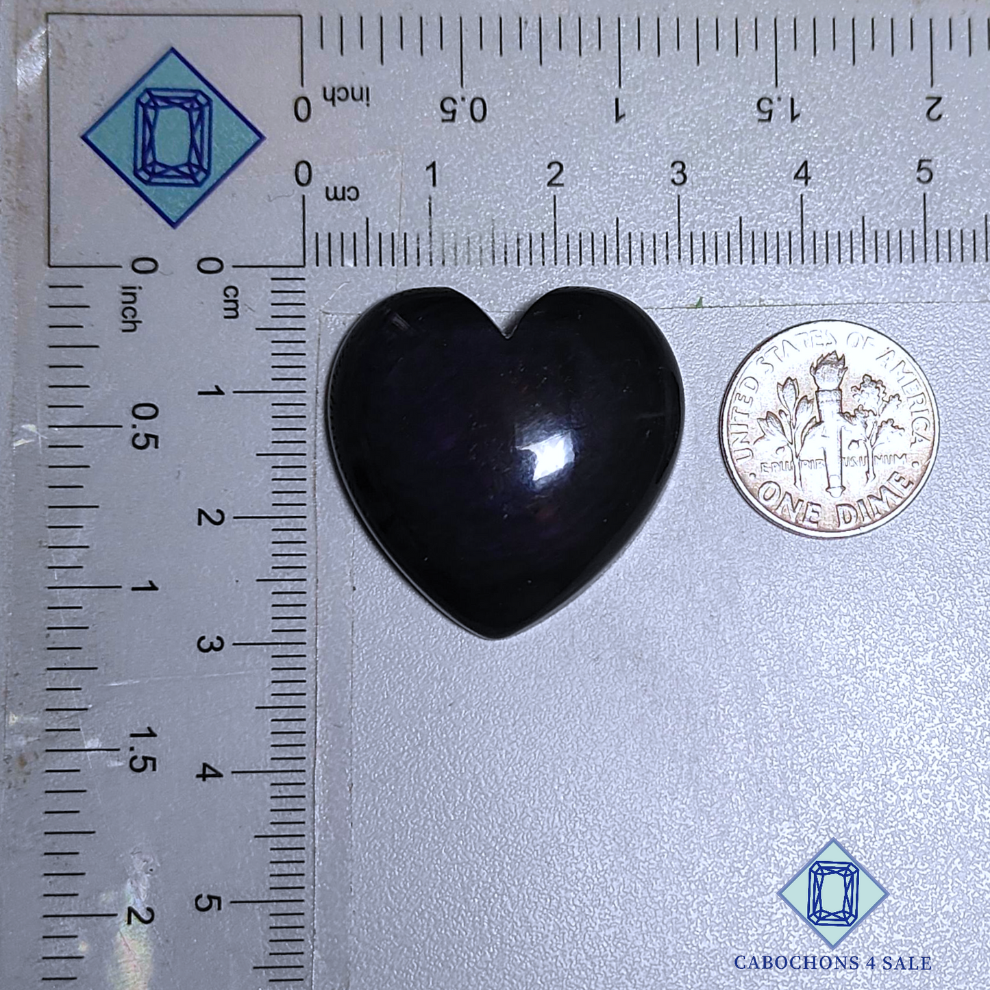 Rainbow Obsidian Heart Carvings