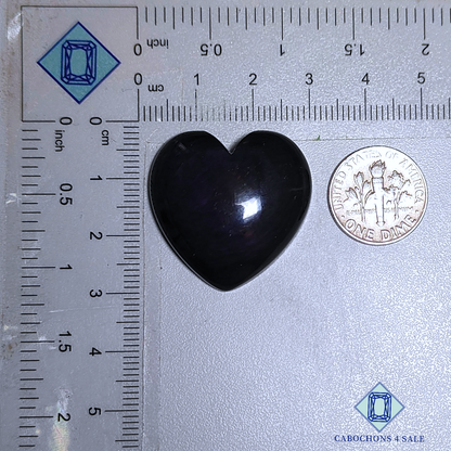 Rainbow Obsidian Heart Carvings