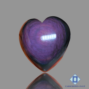 Rainbow Obsidian Heart Carvings