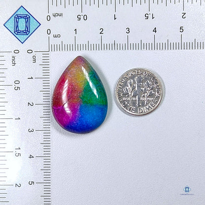 Rainbow Solar Quartz Pear Cabochons