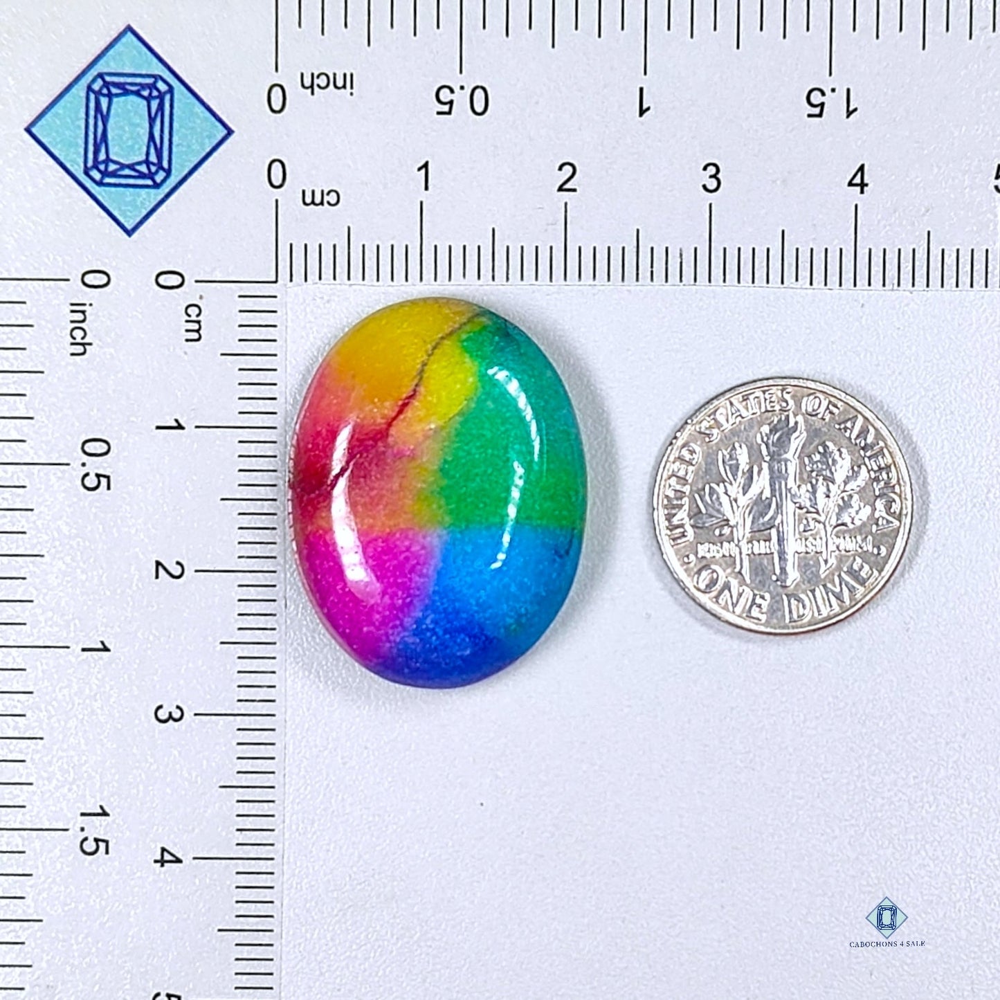 Rainbow Solar Quartz Oval Cabochons (manmade)