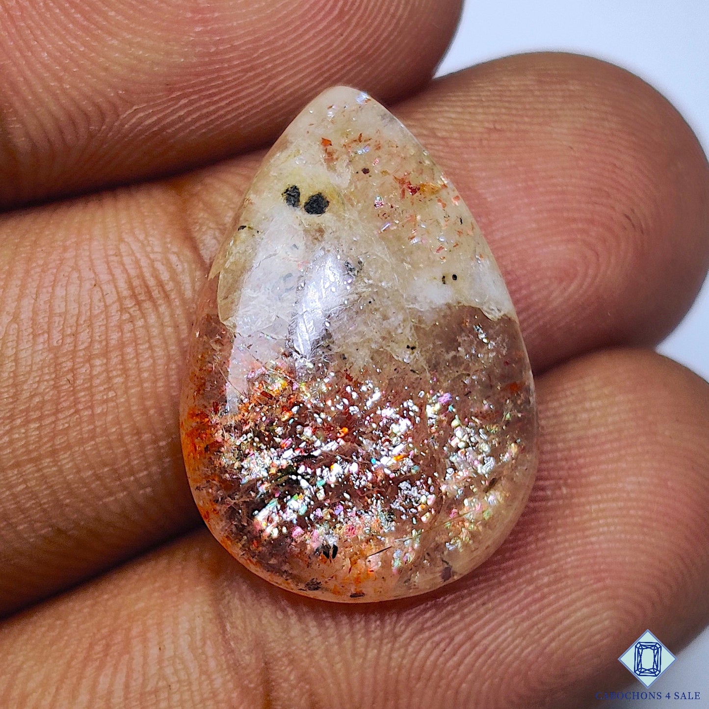 Rainbow Tanzanian Confetti Sunstone