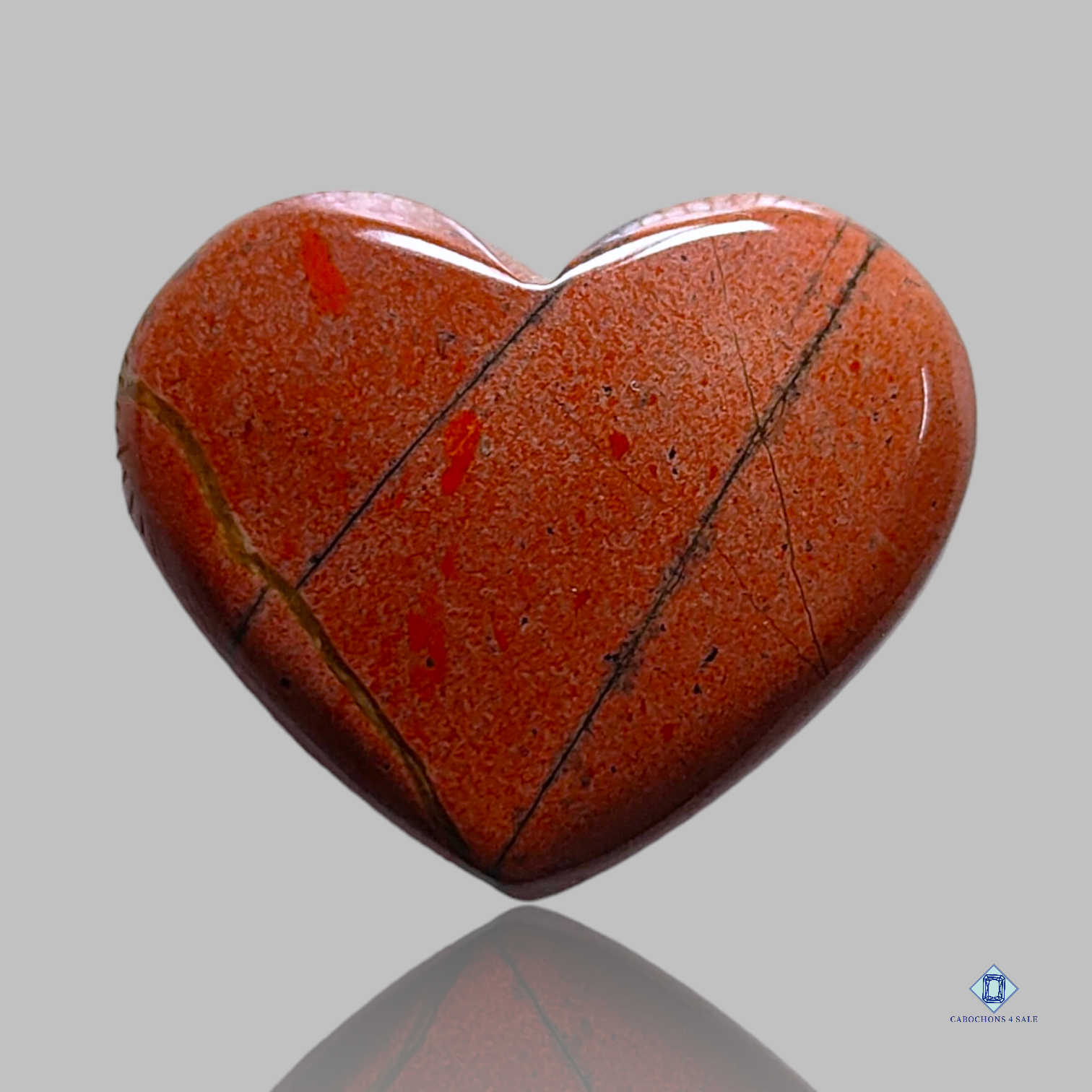 Red Jasper-c4sw1602-Heart-red-Cabochons