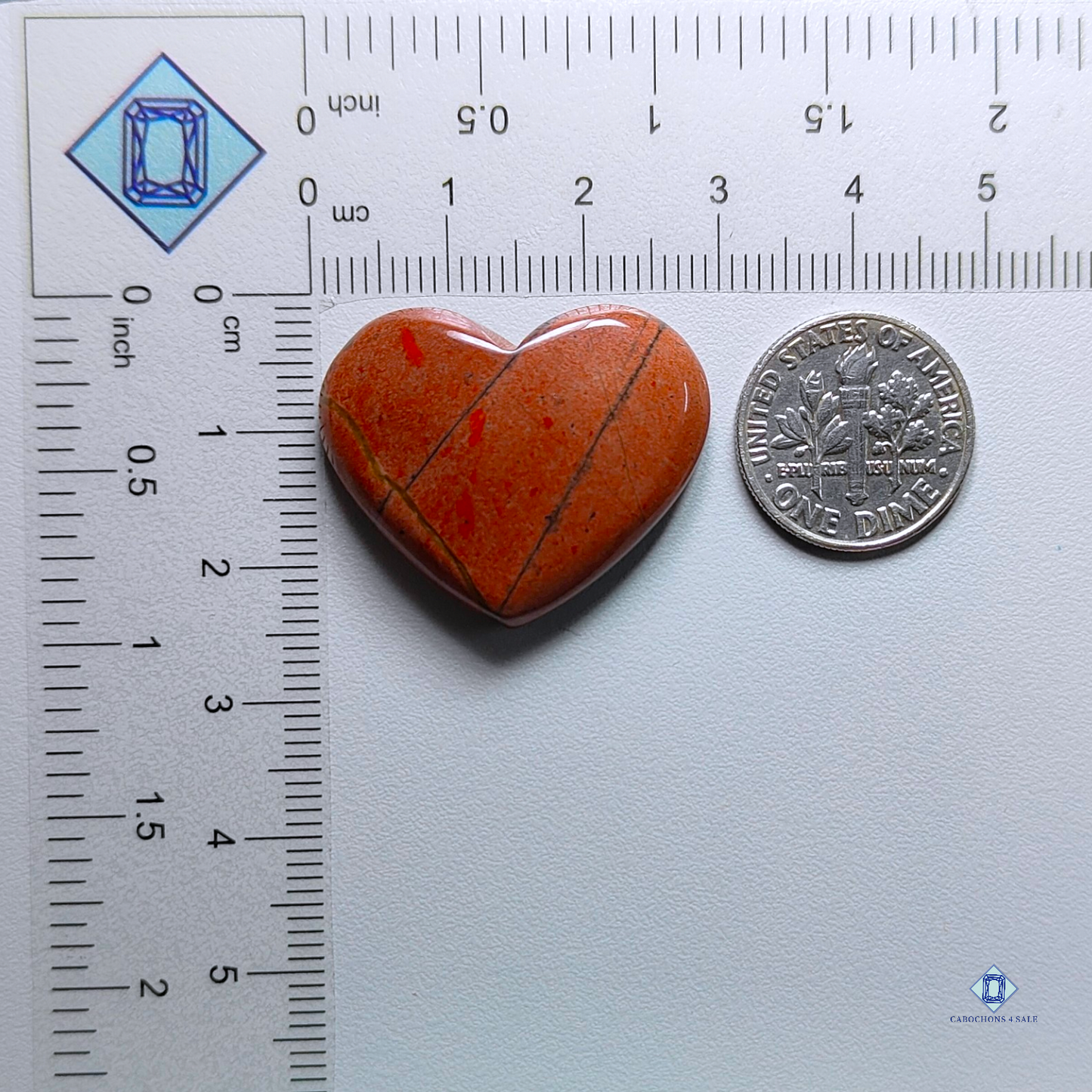 Red Jasper-Heart-Cabochons