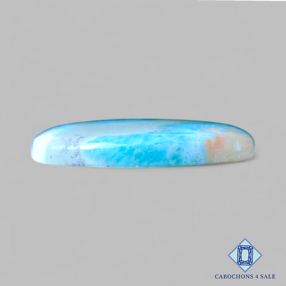 Cabujones redondos de larimar rojo de 35 x 5 mm