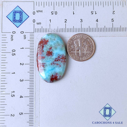 Red Larimar Oval Cabochons