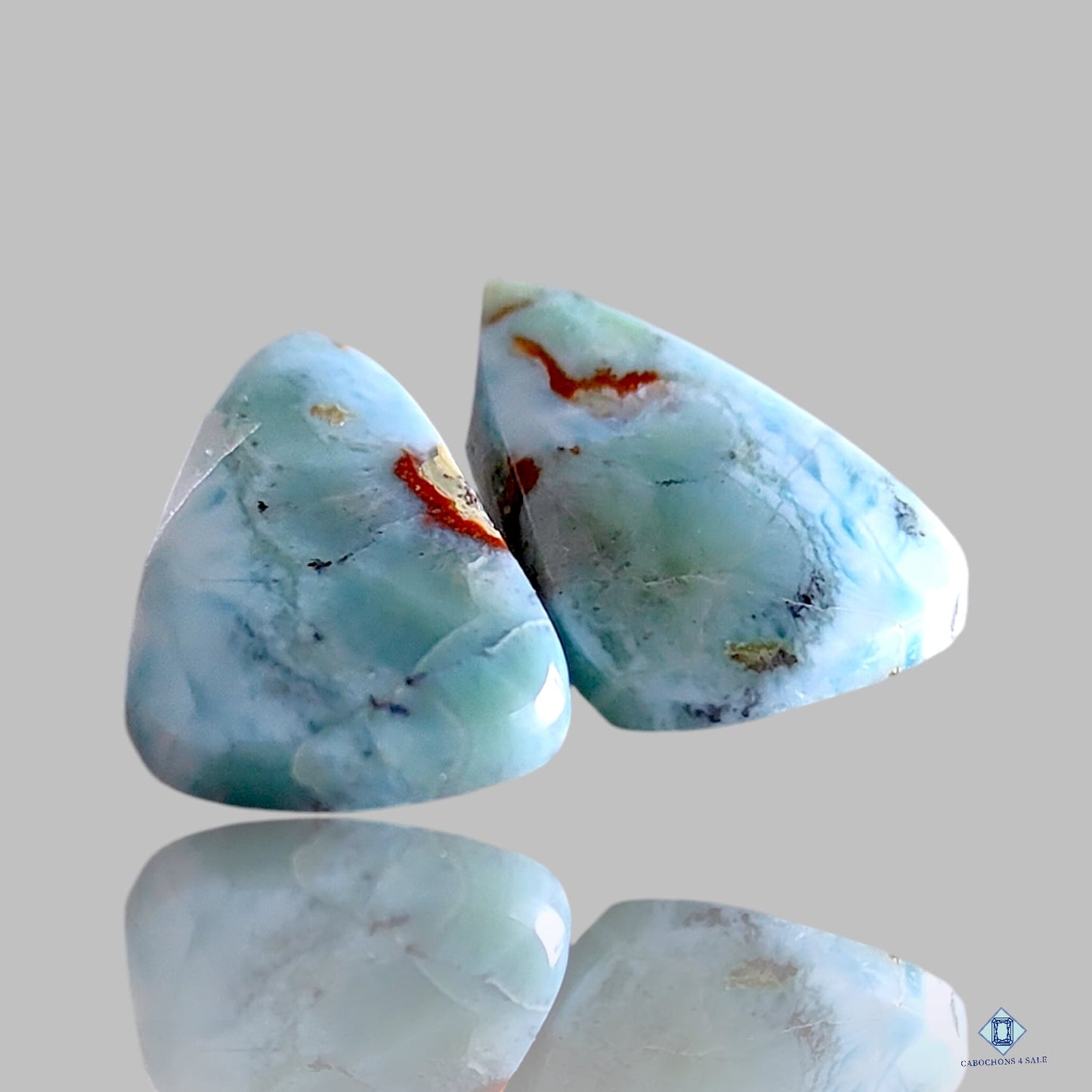 Red Larimar Pear Pairs