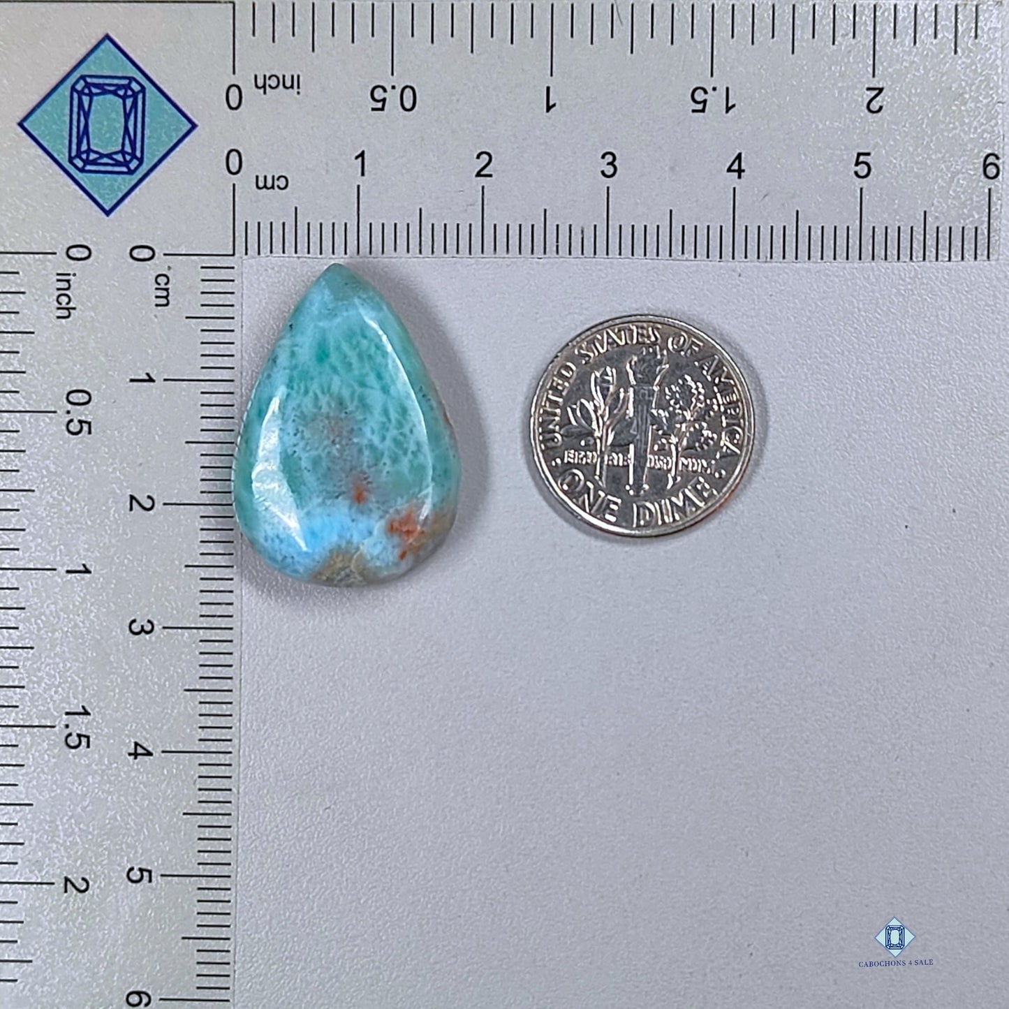 Red Larimar Pear Cabochons