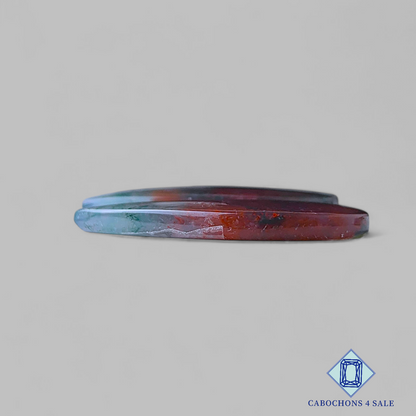 Pares de peras de ágata musgosa roja