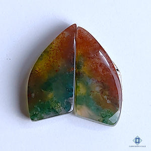Red Moss Agate Fancy Pairs 22*10*4mm