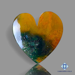 Natural Red Moss Agate Gemstone  Heart Carvings 21*20*3mm from Brazil available for sale