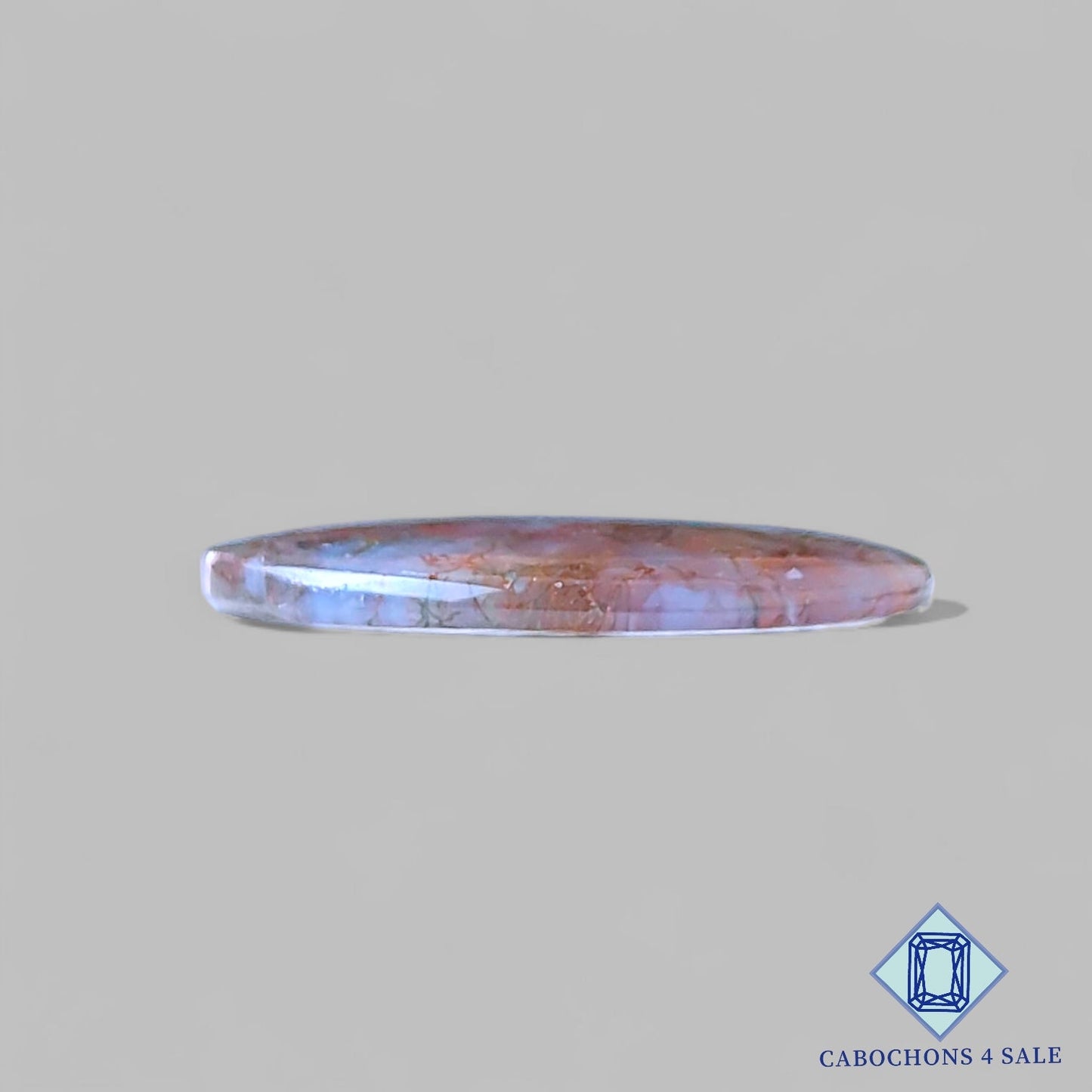 Cabujones ovalados de ágata musgosa roja