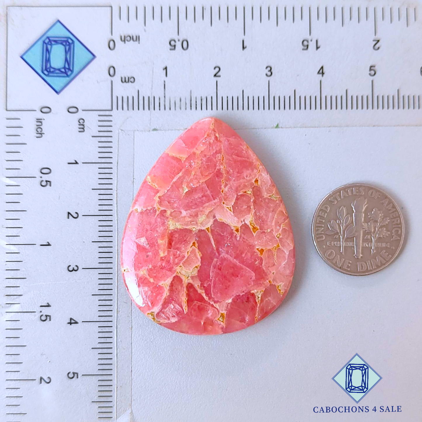 Rhodochrosite Pear Cabochons