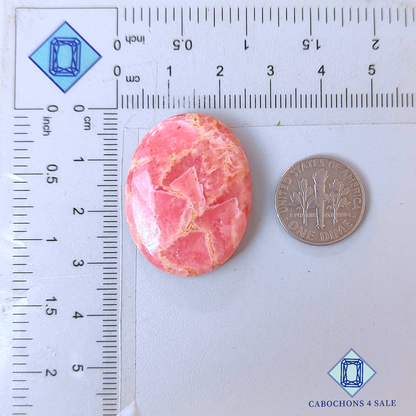 Cabujones ovalados de rodocrosita