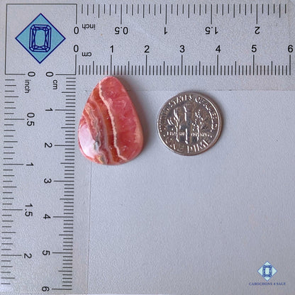 Natural Rhodochrosite Gemstone Pear Cabochons 25*18*6mm from Argentina available for sale