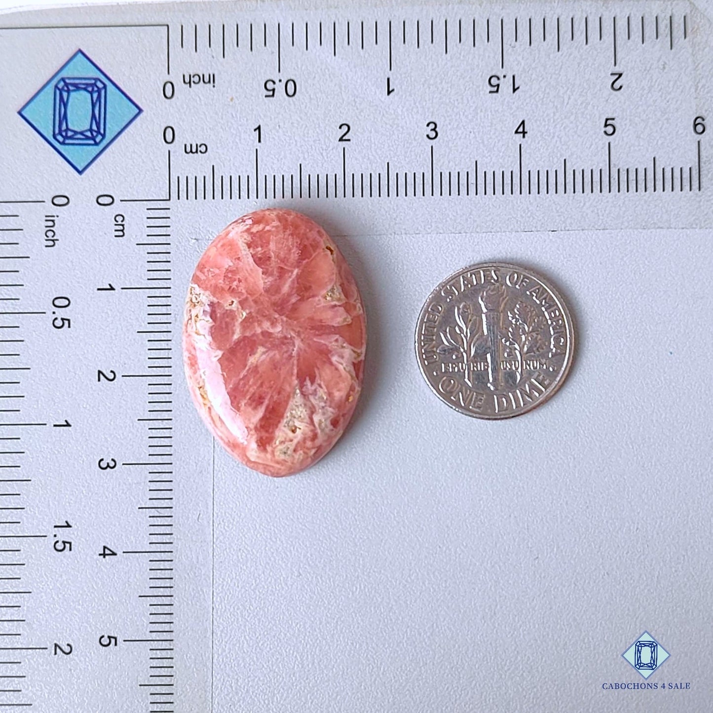 Natural Rhodochrosite Gemstone Oval Cabochons 30*20*7mm from Argentina available for sale