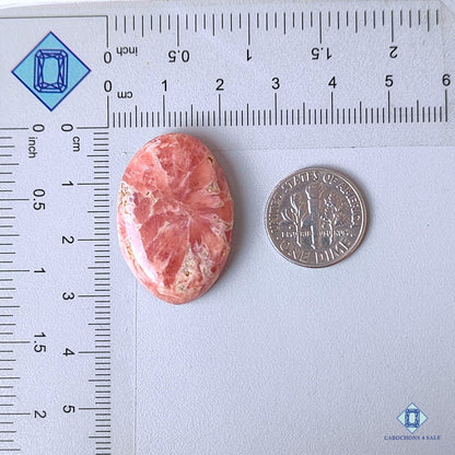 Natural Rhodochrosite Gemstone Oval Cabochons 30*20*7mm from Argentina available for sale